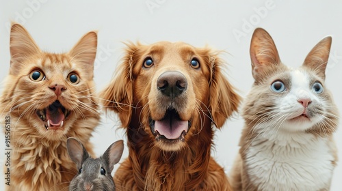 Wallpaper Mural Portrait of Surprised Animals. Torontodigital.ca