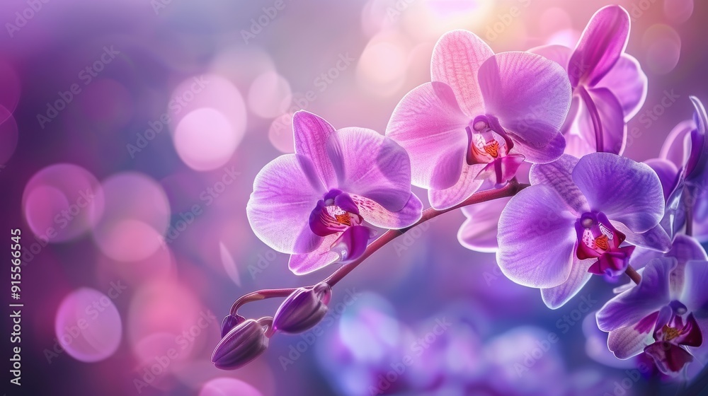 Tranquil Beauty - Close-up of Delicate Purple Orchid Petals Tranquil Beauty - Close-up of Delicate Purple Orchid Petals