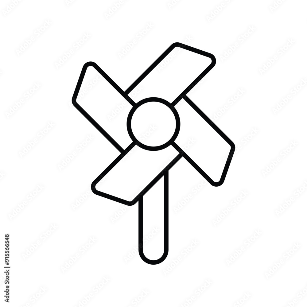 pinwheel line icon with white background vector stock illustration pinwheel line icon with white background vector stock illustration