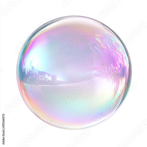Transparent background, isolated bubble effect PNG
