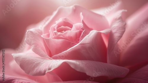 Delicate Pink Rose Petals Close-Up - Soft and Elegant Flower Blossom