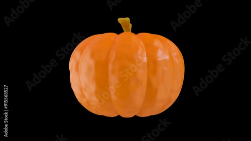 Spooky Halloween pumpkin. Animation transition on a transparent background. Animation autumn, Halloween, holidays.