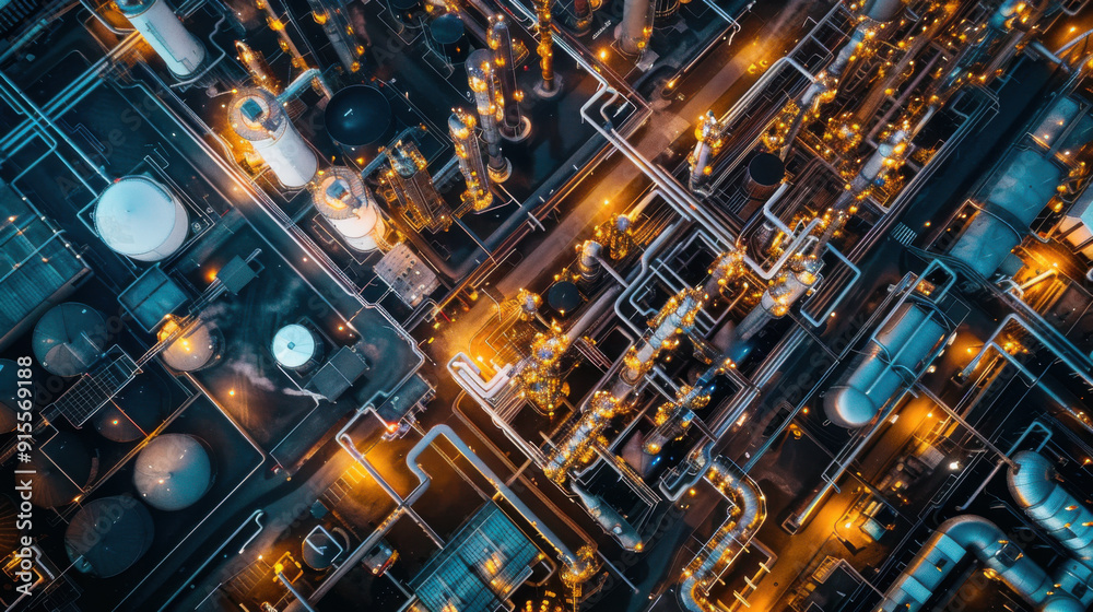 Fototapeta premium AI optimizing energy efficiency in industrial processes