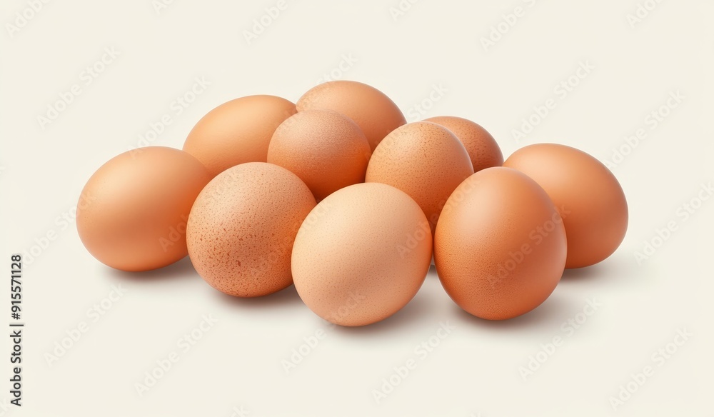 A brown chicken egg on a brown background with brown food. A brown chicken egg on a brown background with brown food.