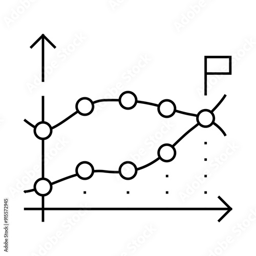 statistical data analysis line icon vector. statistical data analysis sign. isolated contour symbol black illustration