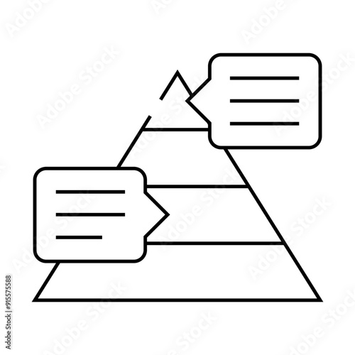 pyramided data analysis line icon vector. pyramided data analysis sign. isolated contour symbol black illustration