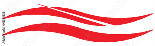 Free Download Swoosh curve logo in red colour. Vector illustration. - GFXLoad