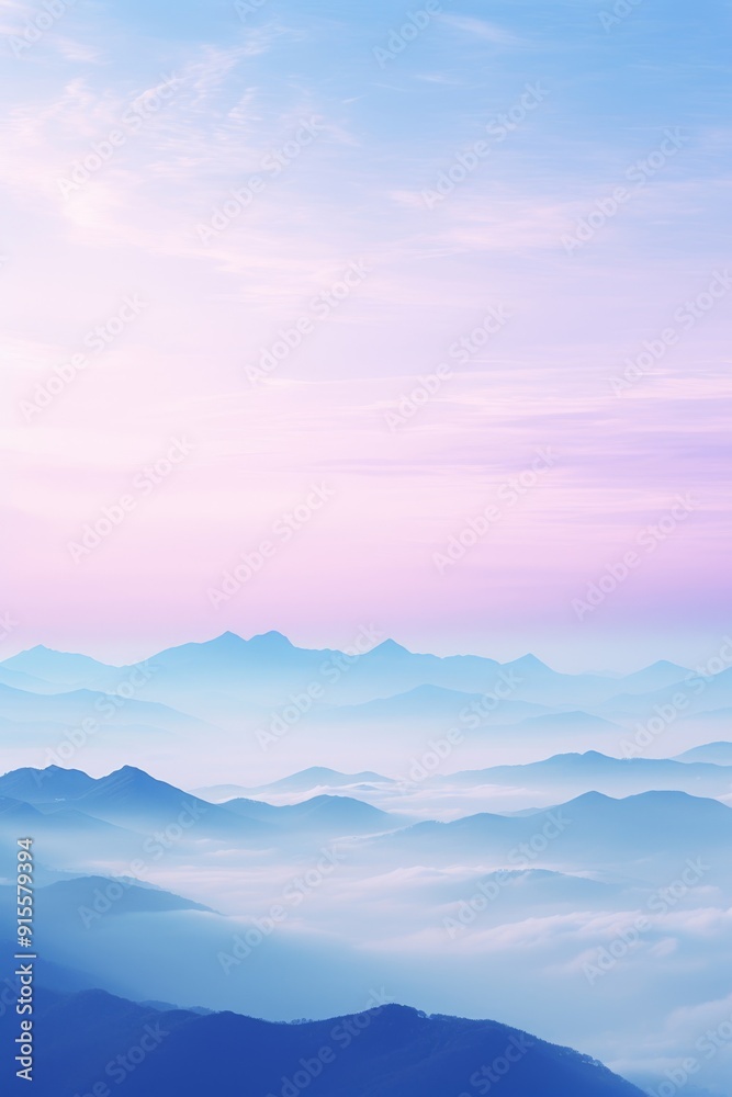 Fototapeta premium Serene landscapes with mountains and clear blue skies on sunny days.