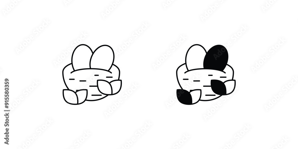nest set icon with white background vector stock illustration