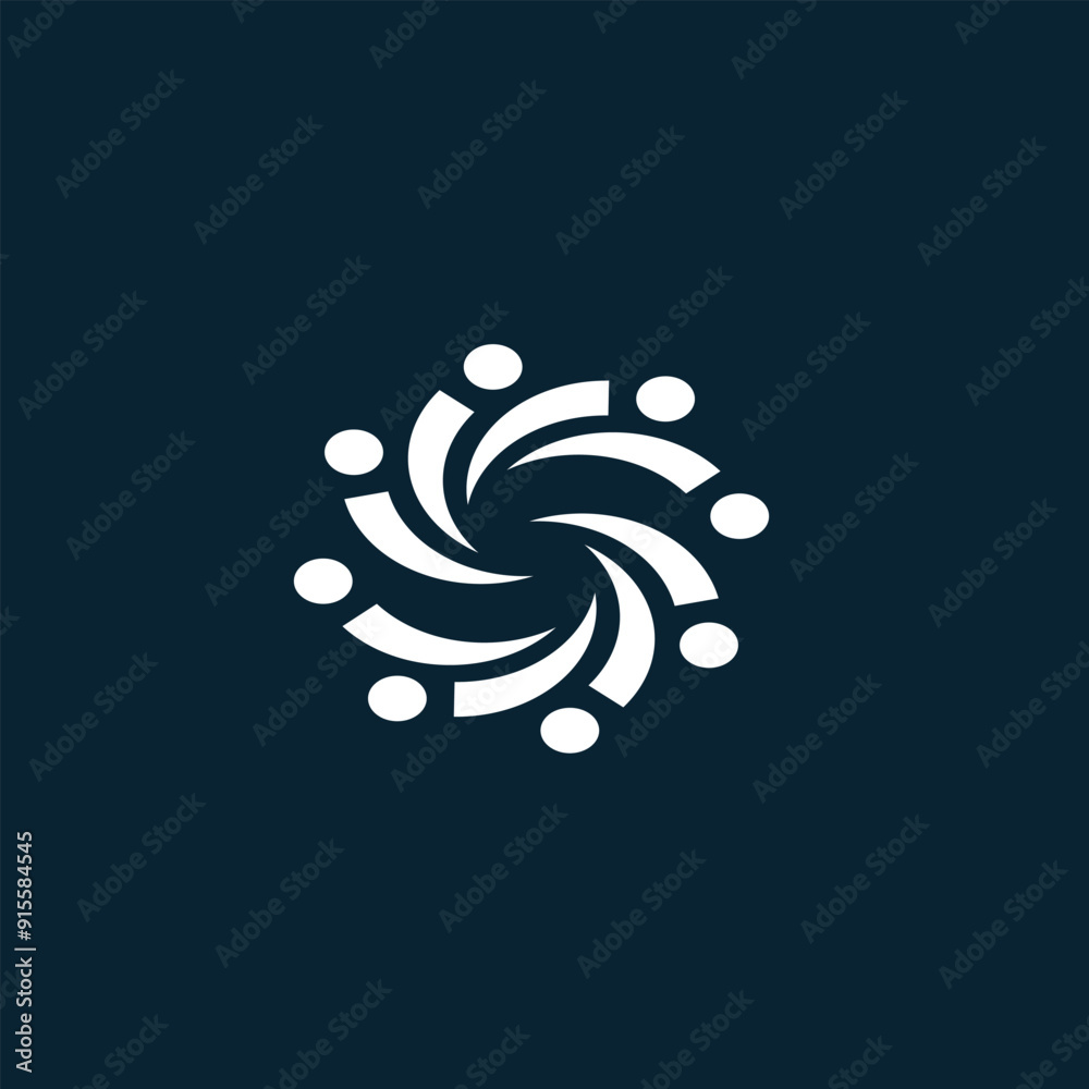 Abstract People symbol, togetherness and community concept design, creative hub, social connection icon, template Abstract People symbol, togetherness and community concept design, creative hub, social connection icon, template