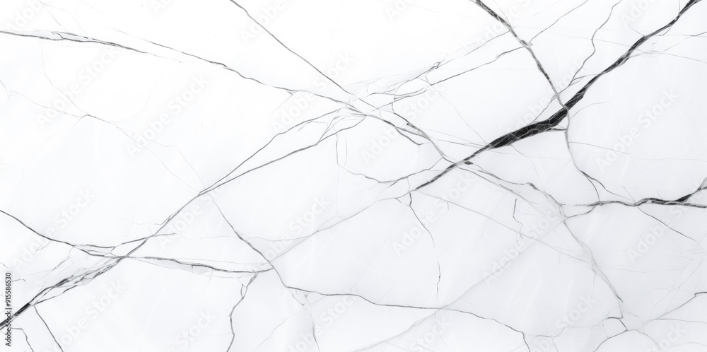 Refined white marble surface with distinctive dark veins. Suitable for use in luxurious bathroom designs, kitchen countertops, and upscale architectural projects Refined white marble surface with distinctive dark veins. Suitable for use in luxurious bathroom designs, kitchen countertops, and upscale architectural projects