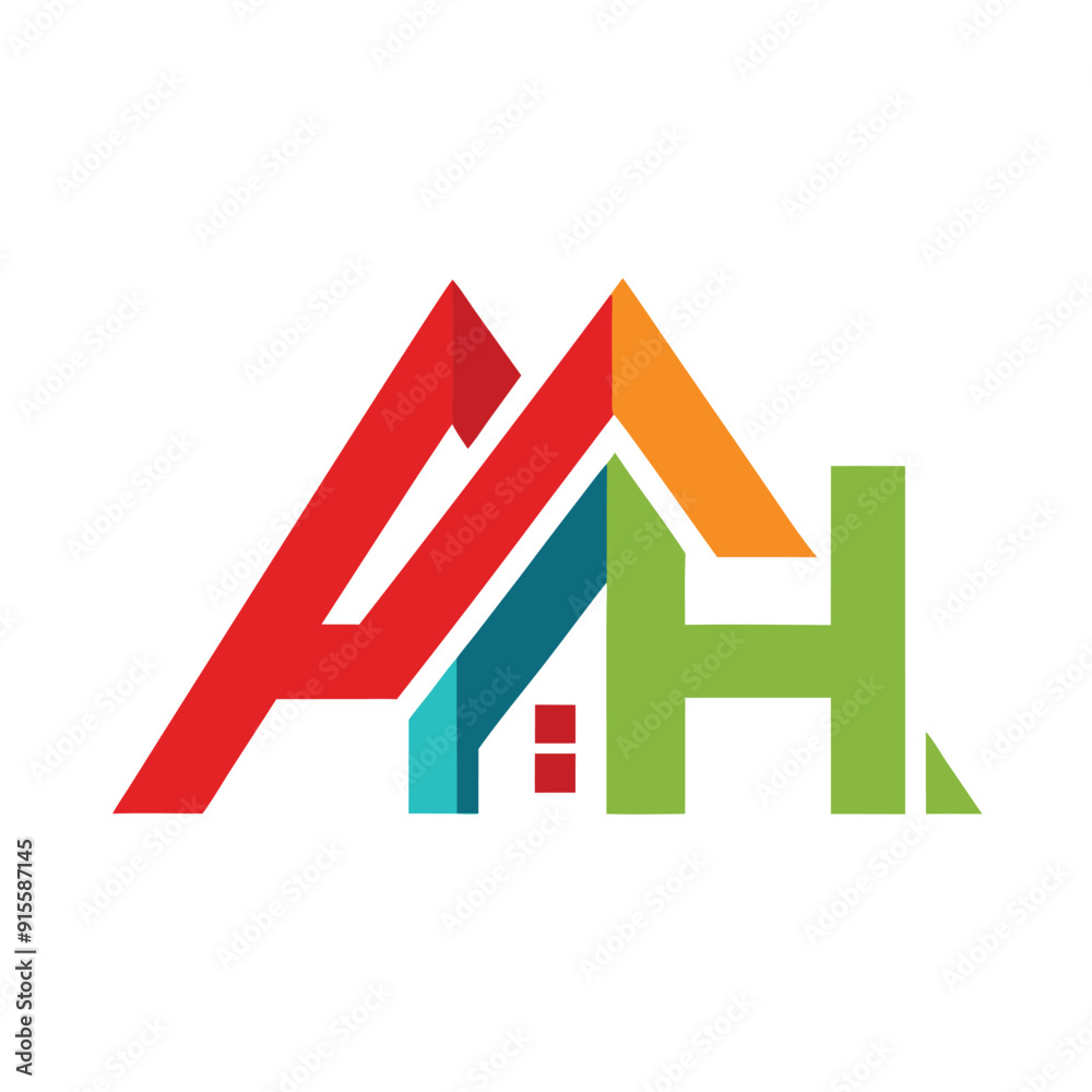 Home care letter logo design vector art illustration Home care letter logo design vector art illustration
