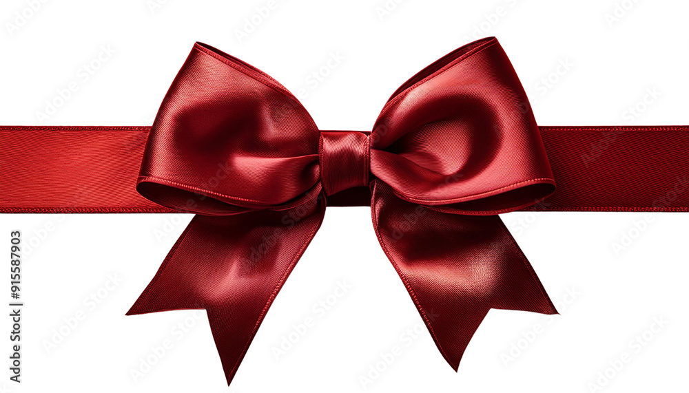 A close-up image of a luxurious red silk bow with a sleek, glossy texture against a PNG Transparent background.
A close-up image of a luxurious red silk bow with a sleek, glossy texture against a PNG Transparent background.