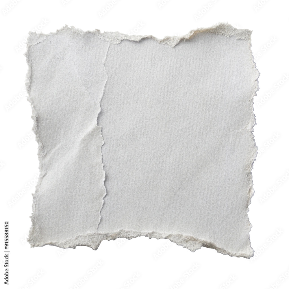 Obraz premium White ripped paper torn edges strips isolated on white background