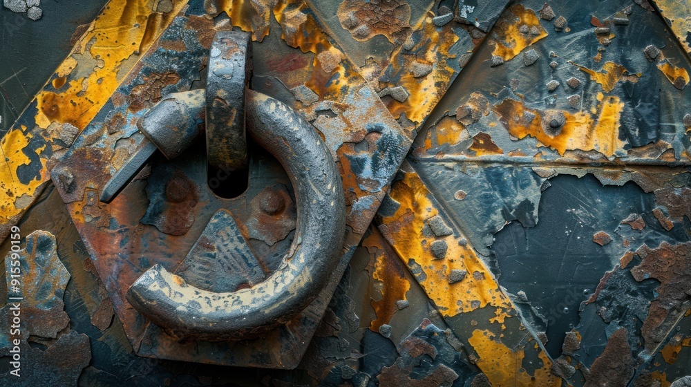 Rusted Metal Texture with Chain Link. Rusted Metal Texture with Chain Link.