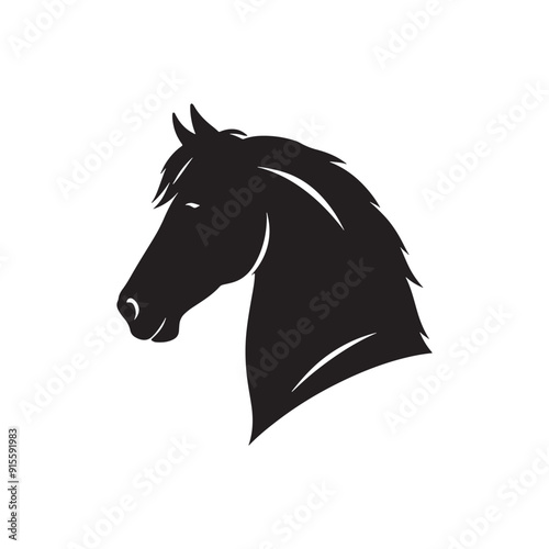 Horse Head Silhouette Vector - Premium Graphic Design Resource