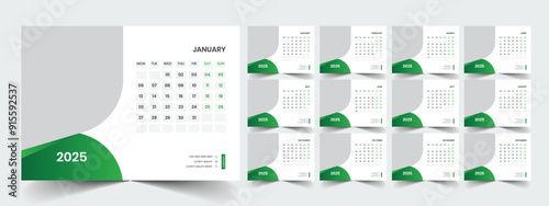 Desk Calendar Template 2025