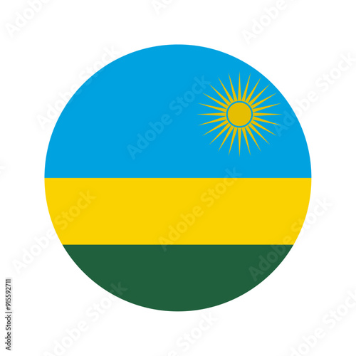 Free Download Round Rwanda flag icon - GFXLoad