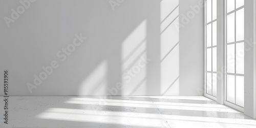 Pure White Minimalist Background with Gentle Shadow Accents