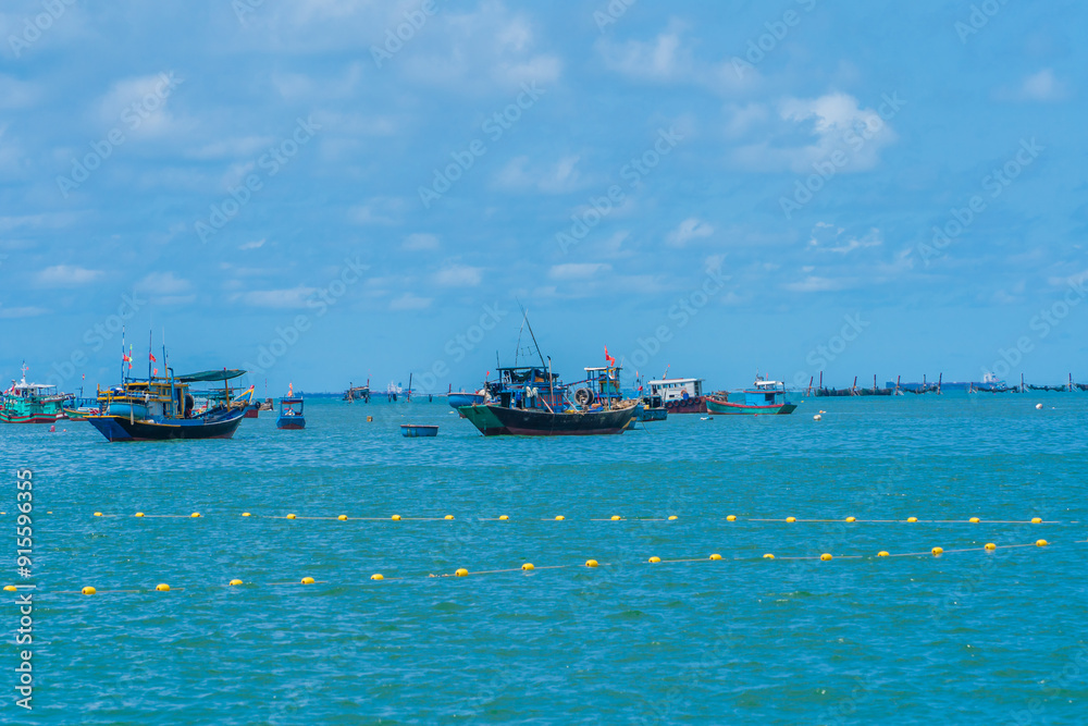 Panoramic coastal Vung Tau view, with waves, coastline, streets, coconut trees and Tao Phung mountain in Vietnam. Travel concept Panoramic coastal Vung Tau view, with waves, coastline, streets, coconut trees and Tao Phung mountain in Vietnam. Travel concept