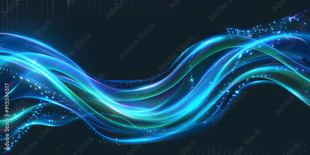 Abstract glowing light effect vector line effect isolated on ...
