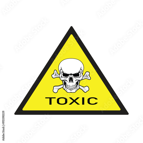 toxic poison icon Vector isolated on white background