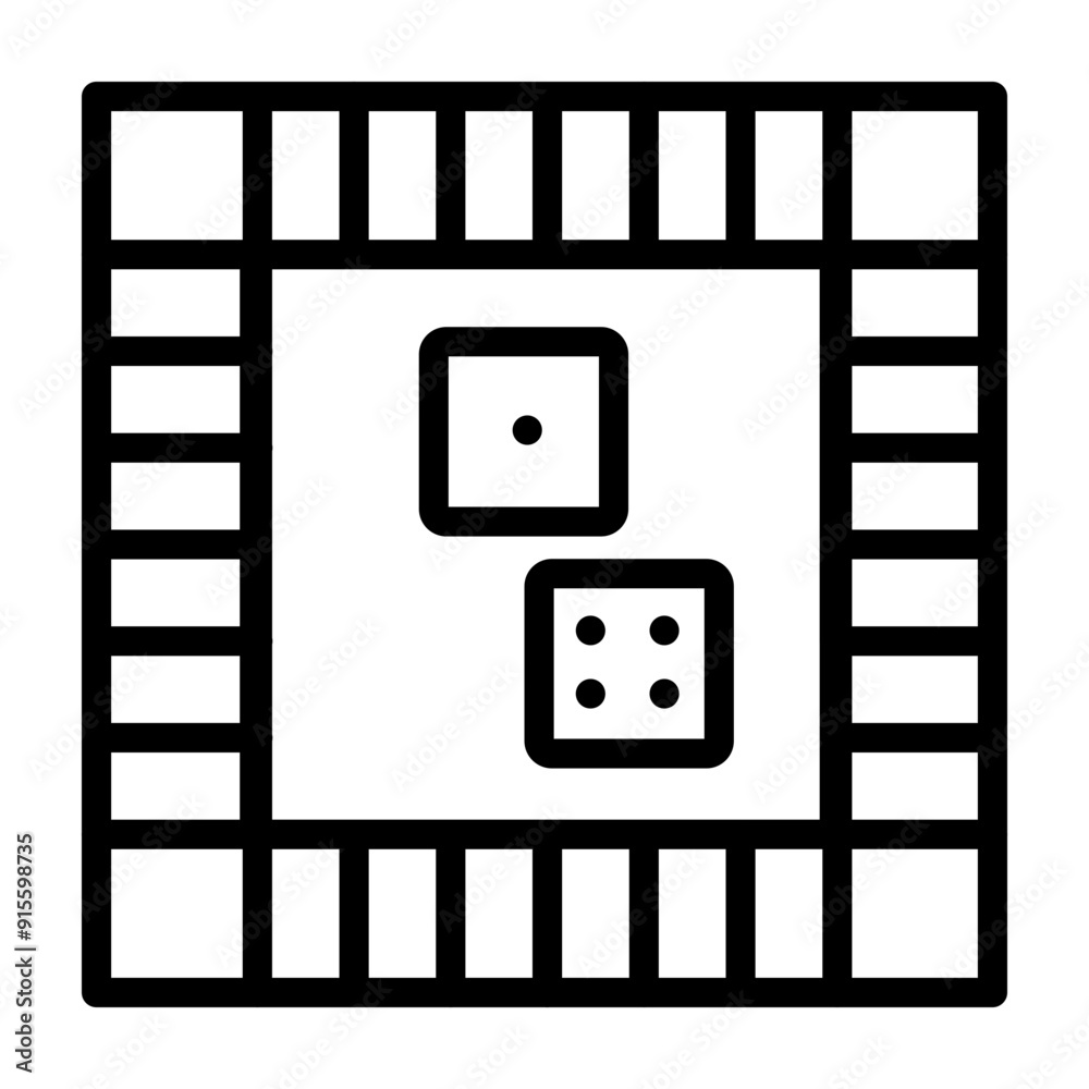 Board Game Vector Line Icon Design Board Game Vector Line Icon Design