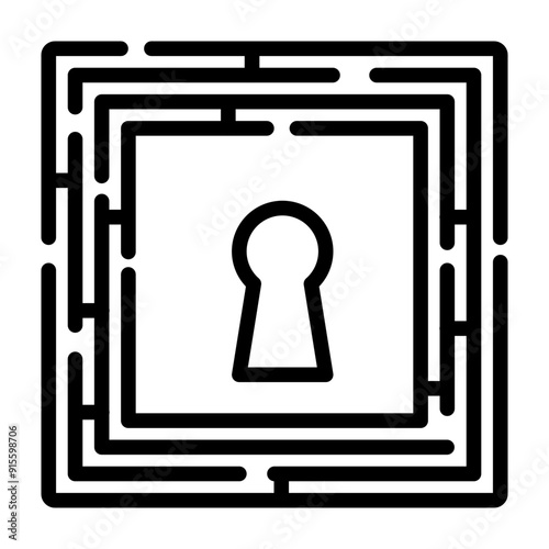 Escape Rooms Vector Line Icon Design