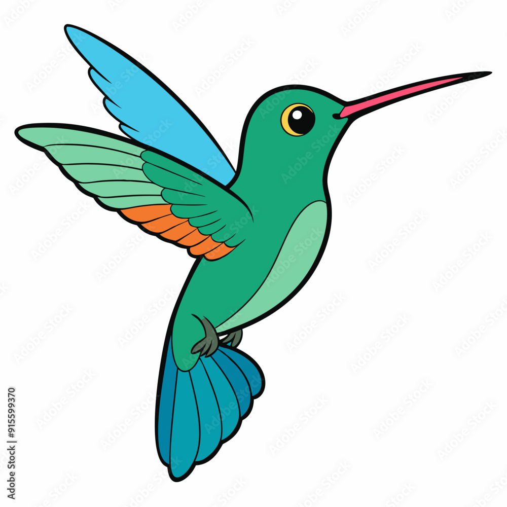 Hummingbird isolated on white, hummingbird vector illustration, bird on a branch vector art, hummingbird silhouette, bird vector icon, hummingbird on a branch line art, eps, hummingbird on a branch ca