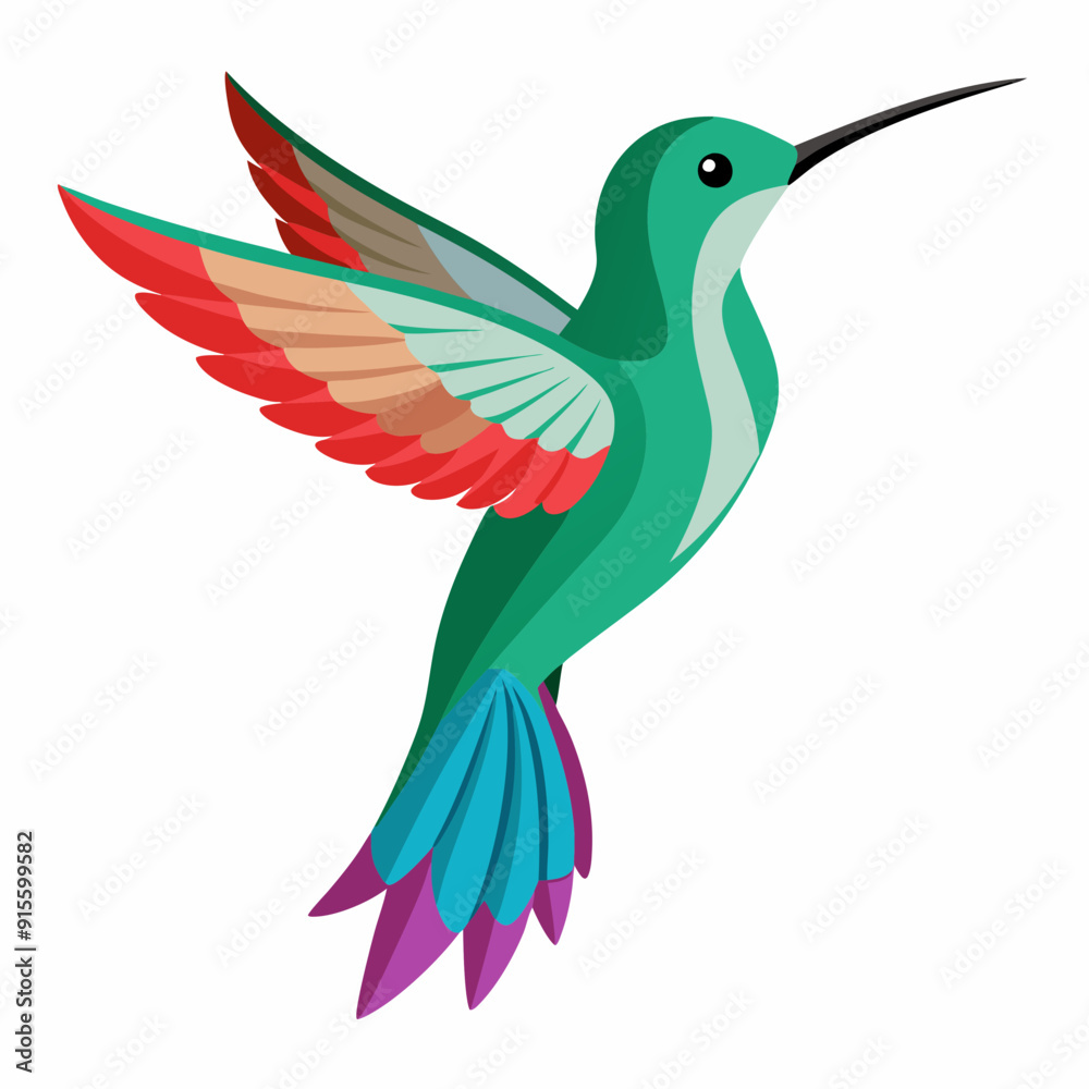 Obraz premium Hummingbird isolated on white, hummingbird vector illustration, bird on a branch vector art, hummingbird silhouette, bird vector icon, hummingbird on a branch line art, eps, hummingbird on a branch ca