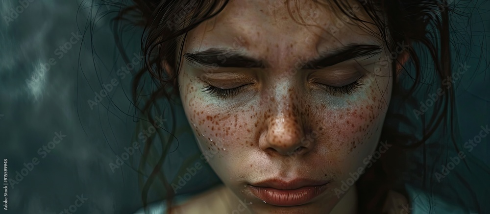 Picture of a woman who is crying. with copy space image. Place for adding text or design Picture of a woman who is crying. with copy space image. Place for adding text or design