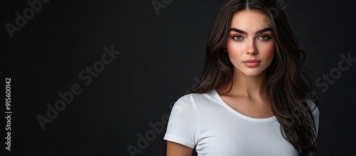 Studio portrait of a lovely...