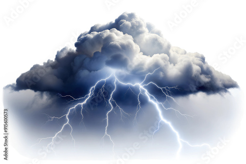 Lightning is emerging from the clouds png