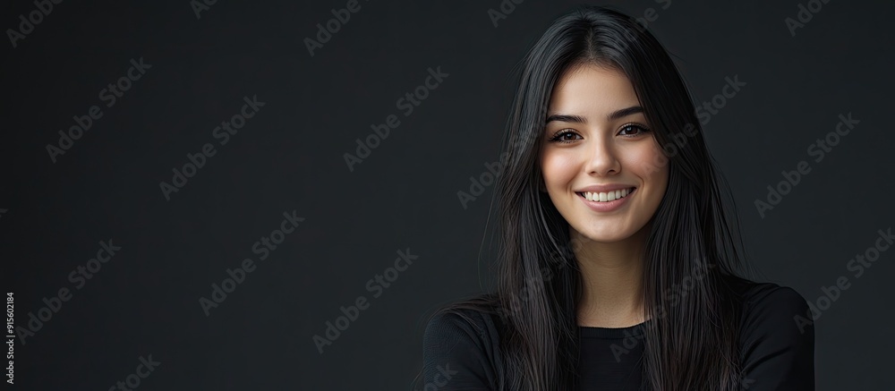 Grinning female employee. with copy space image. Place for adding text or design Grinning female employee. with copy space image. Place for adding text or design