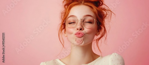 Confident ginger haired gir...