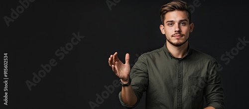 Young Caucasian man posing ...