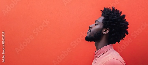 Stylish Afro man. with copy...