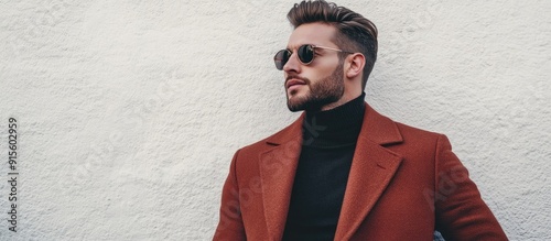 Stylish man standing outsid...