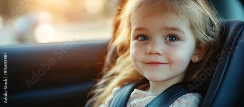 Adorable young girl seated ...