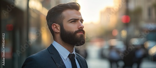 Trendy bearded gay man in a...