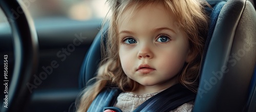 Adorable young girl seated ...