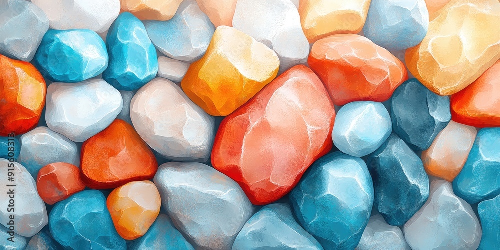 Abstract Composition of Colorful Stones Abstract Composition of Colorful Stones