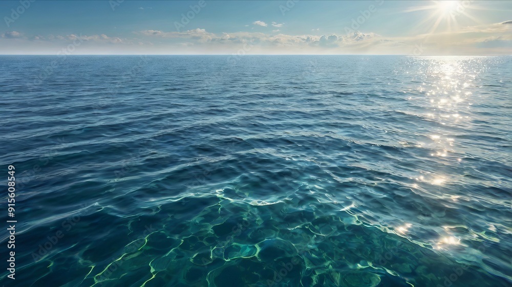 A Serene View of Softly Rolling Ocean Waves A Serene View of Softly Rolling Ocean Waves