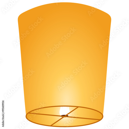 sky lantern illustration 