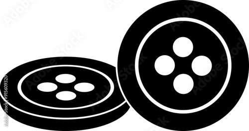 Cloth Button. Tailoring Icon