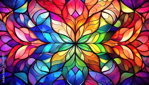 Stained glass pattern images, stunning stained glass texture, Colorful stained pattern,