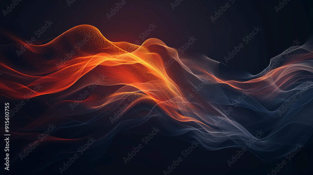 Obraz premium Abstract waves of red and blue swirling gracefully in an artistic composition