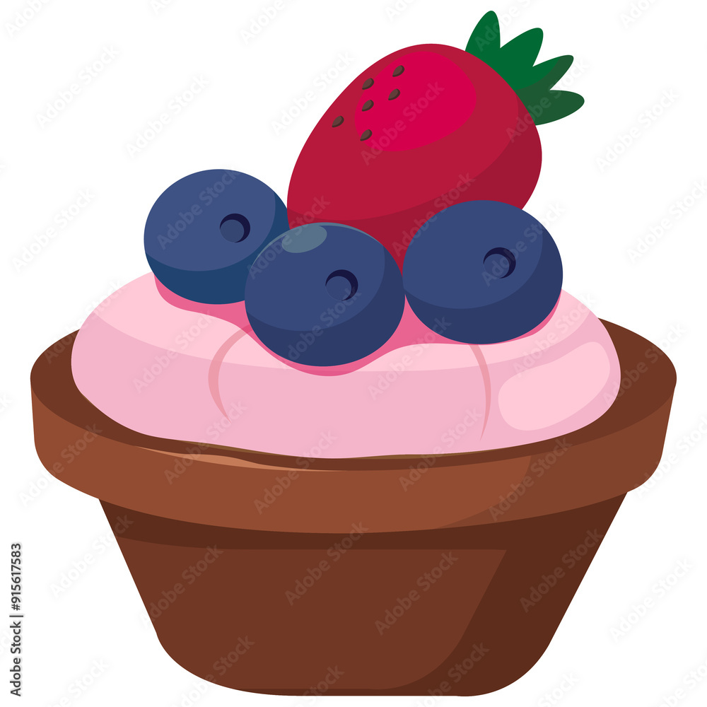 Illustration of fruit tart.