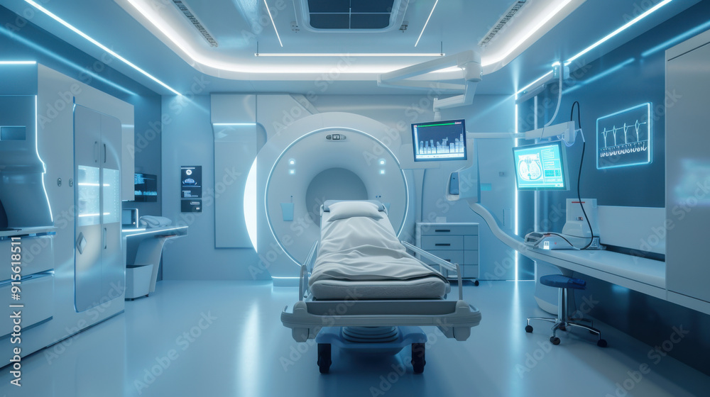 AI-powered diagnostics in a high-tech clinic AI-powered diagnostics in a high-tech clinic