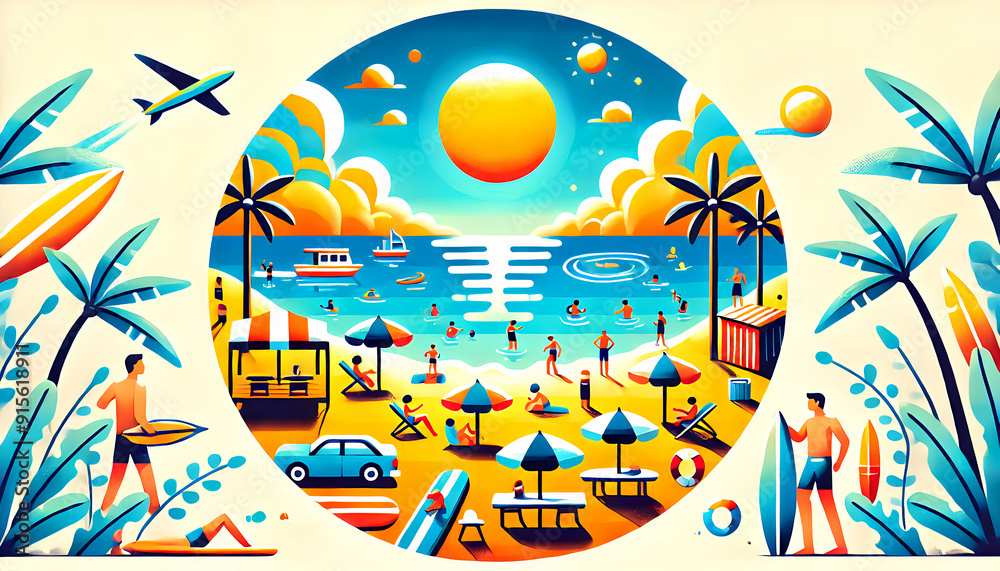 Obraz premium ビーチ